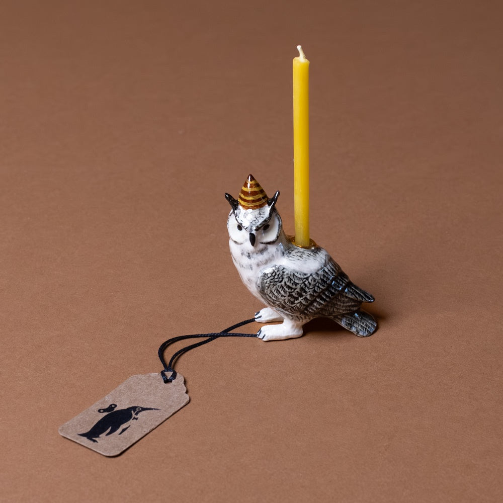 Heirloom Porcelain Cake Topper | Wise Old Owl