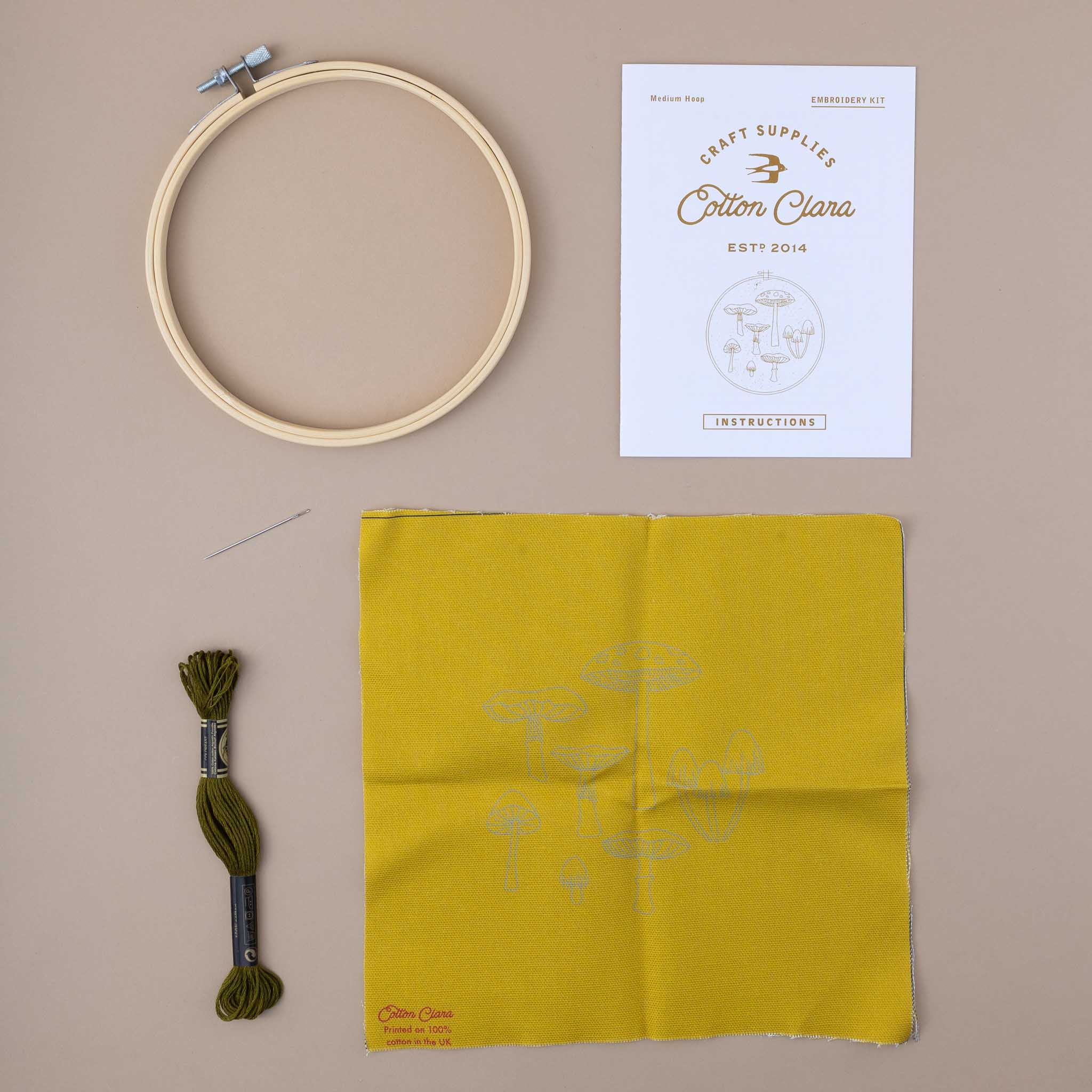 Hoop Embroidery Kit | Fungi