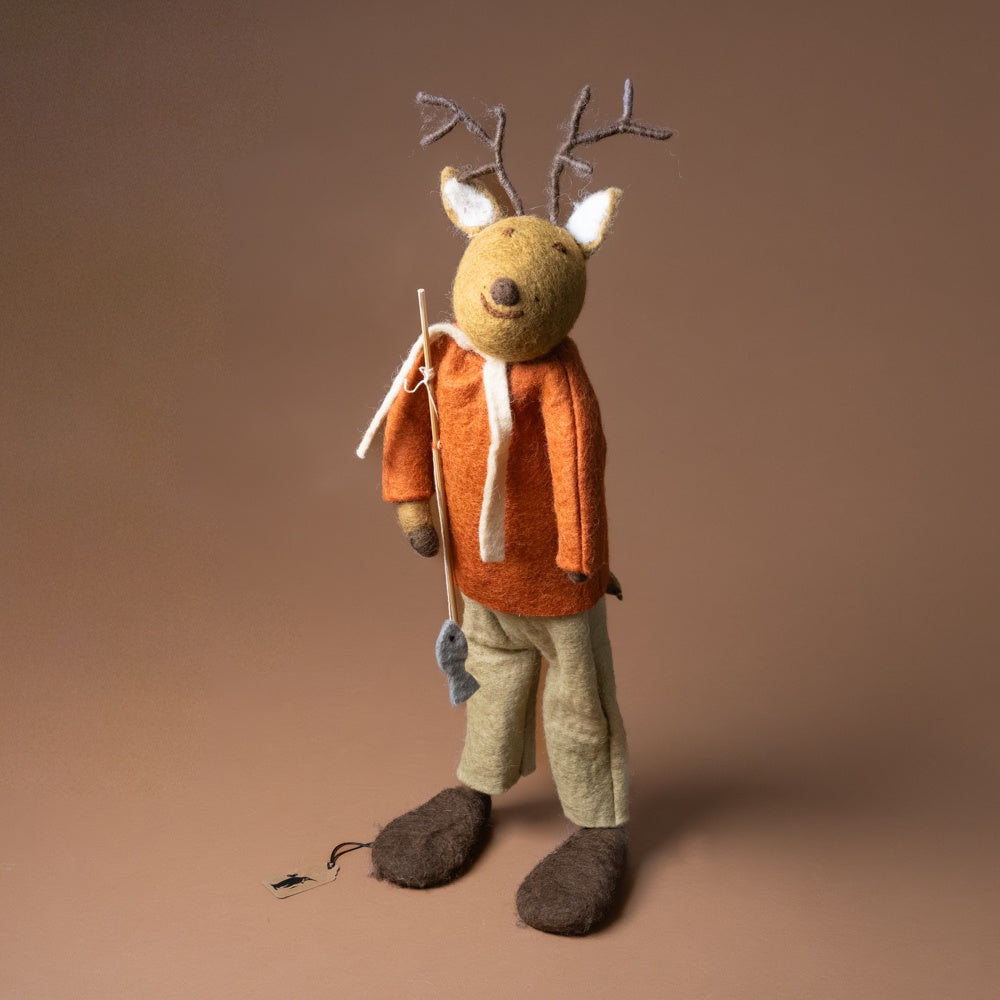 jumbo-felted-brown-deer-rust-sweater-and-fishing-pole