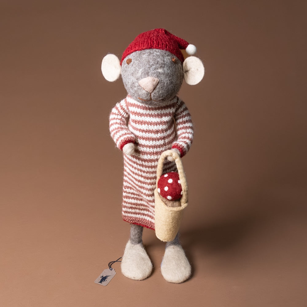 jumbo-felted-grey-mouse--red-stripe-sweater-dress-with-mushroom-bucket