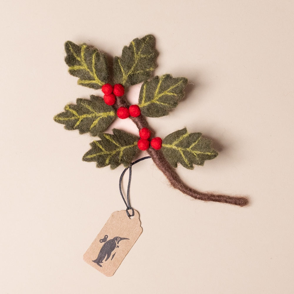 little-felt-holly-branch
