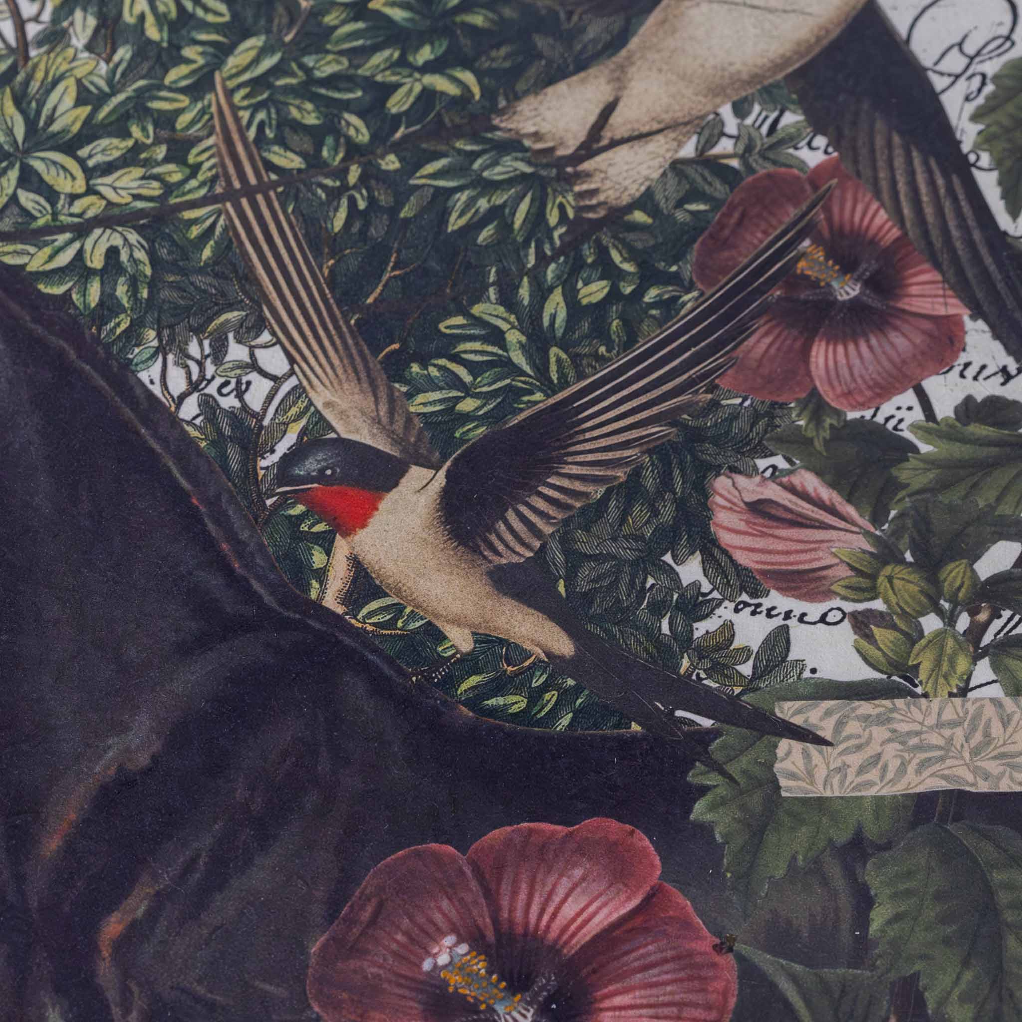 paper-print-everything-has-a-spirit-image-of-horse-and-birds-against-hedge-with-black-script-scroll