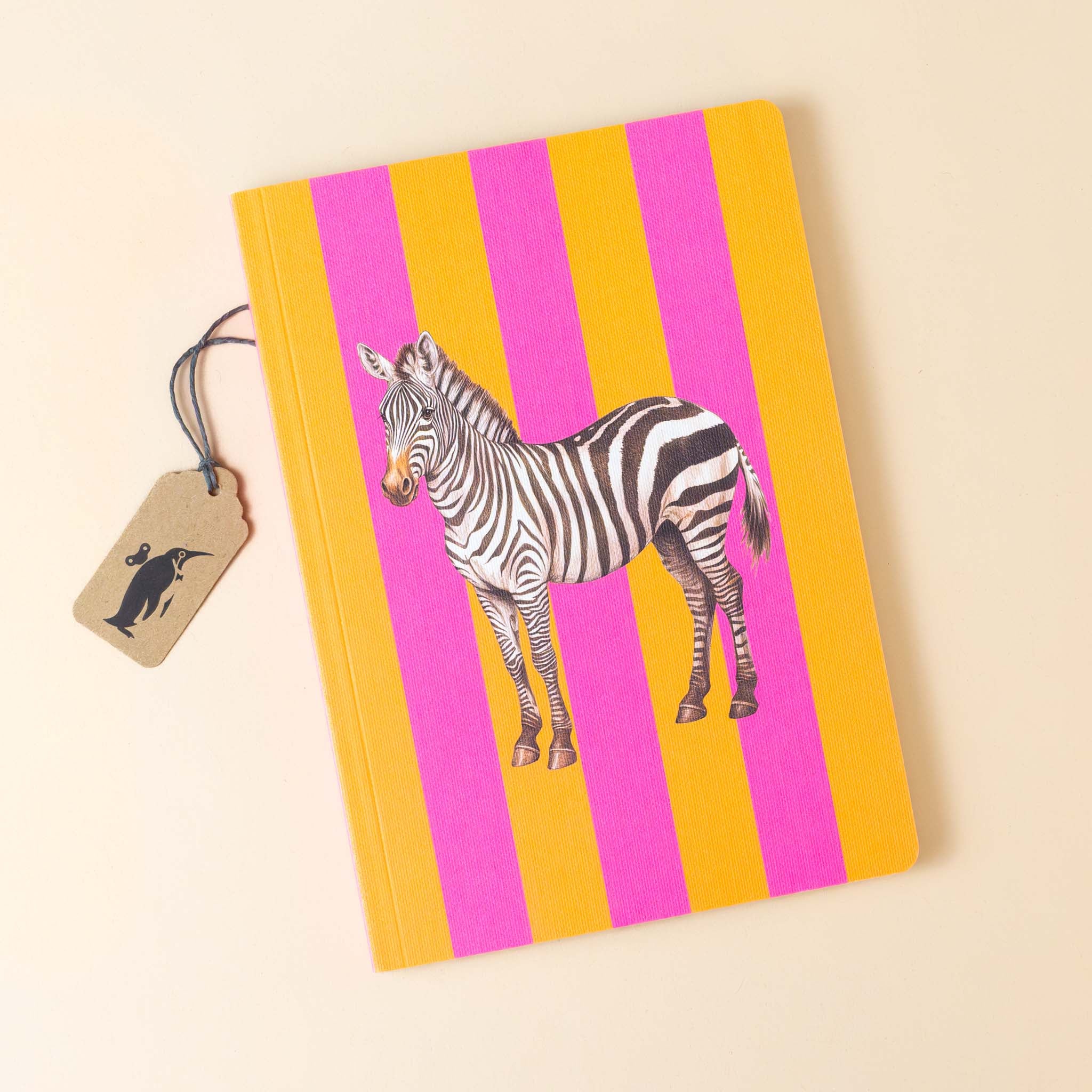 perfect-bound-notebook-zebra-pink-and-orange-stripe