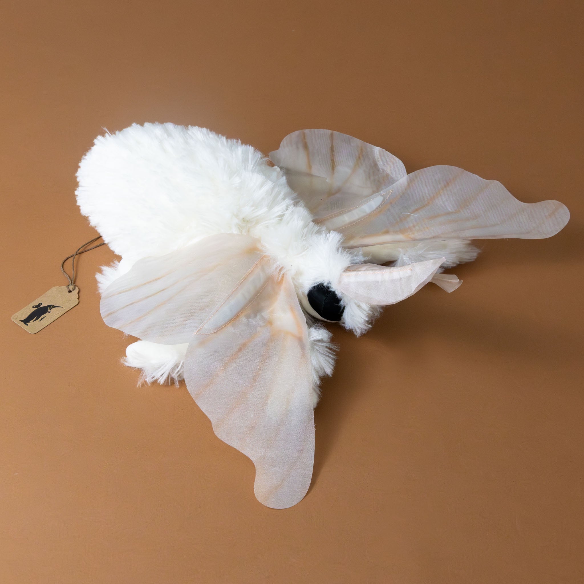 white-with-translucent-wings-poodle-moth-hand-puppet