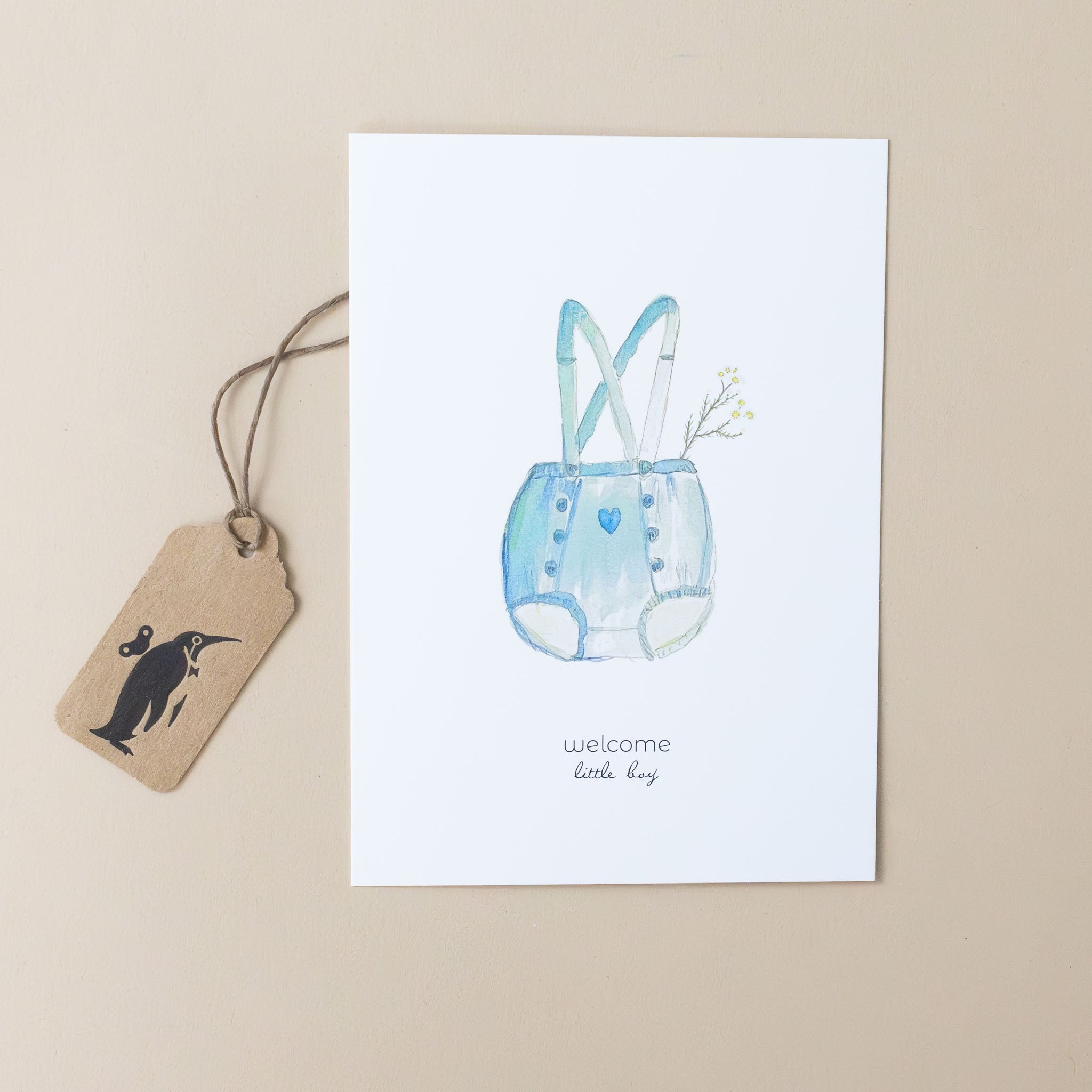Welcome Little One Postcard | Boy