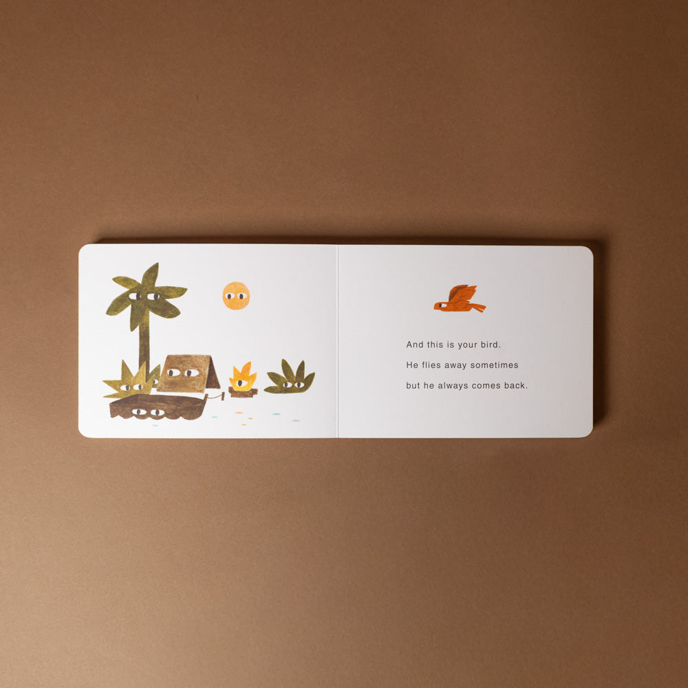 your-places-board-book-box-set- open-page-will illustration and text