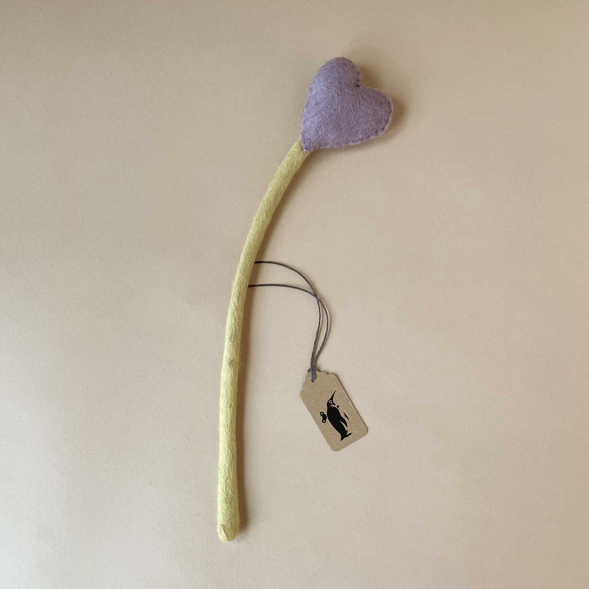 Felted Heart Stem Gift Topper - Home Decor - pucciManuli