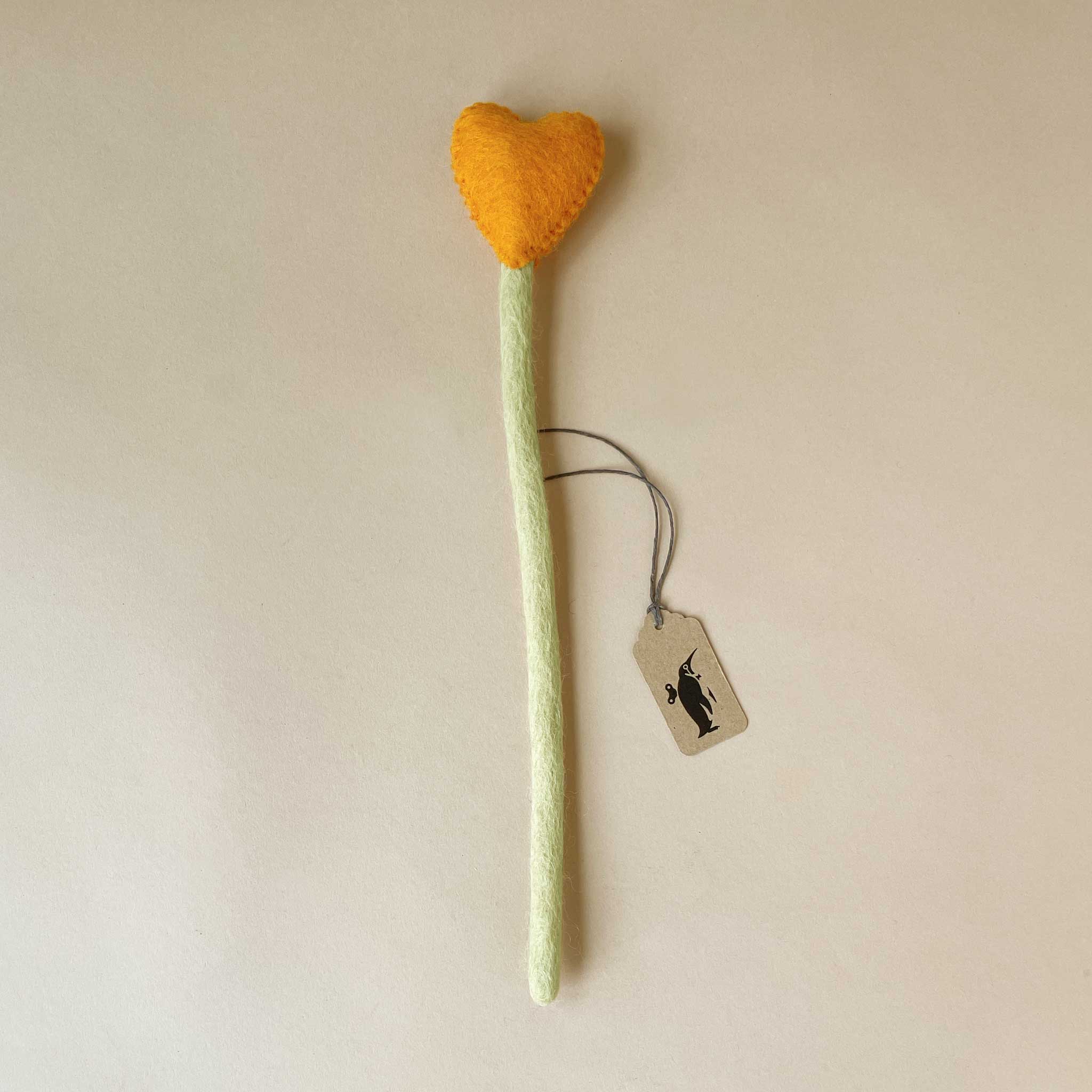 Felted Heart Stem Gift Topper - Home Decor - pucciManuli