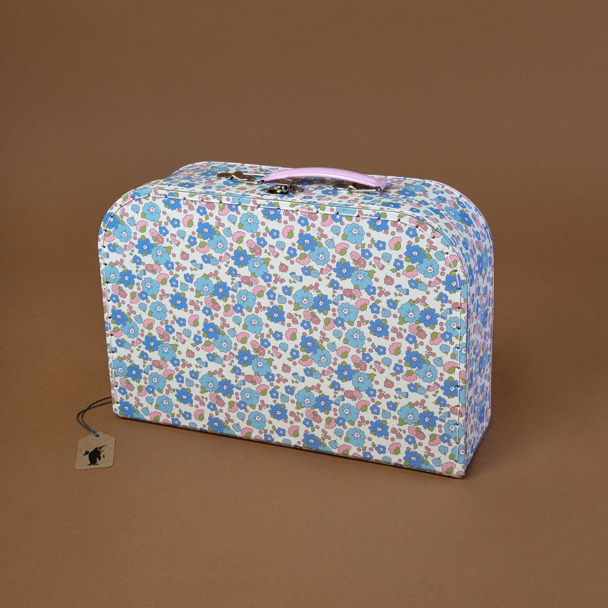 blue-floral-suitcase-with-pink-handle