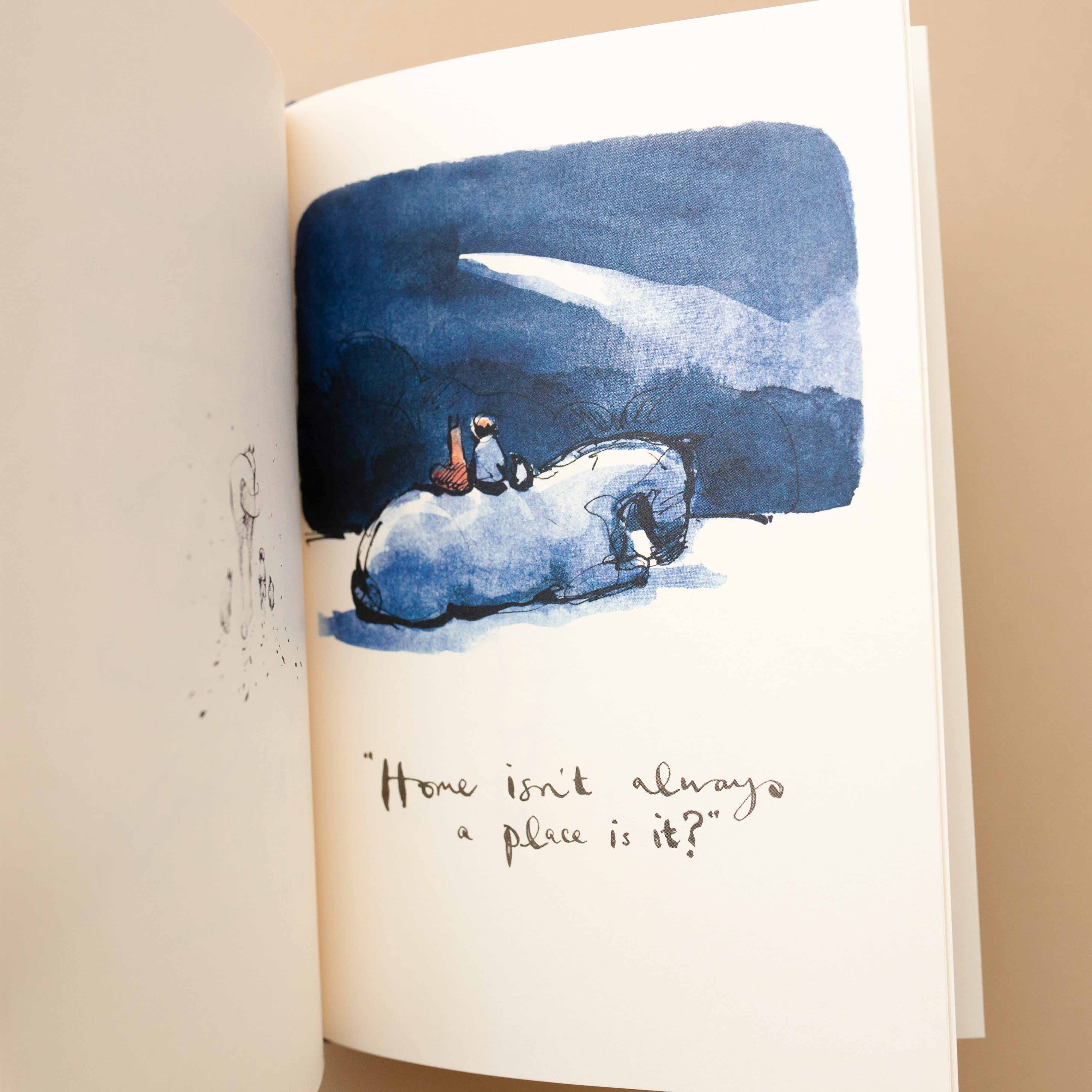 illustrated-interior-page-of-characters-sitting-on-horseback